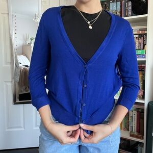 H&M blue cardigan